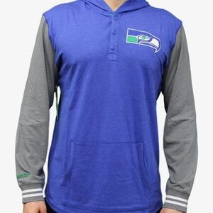 Mitchell & Ness Seattle Seahawks Long Sleeve Hoodie Men Size 2XL NFL Throwback